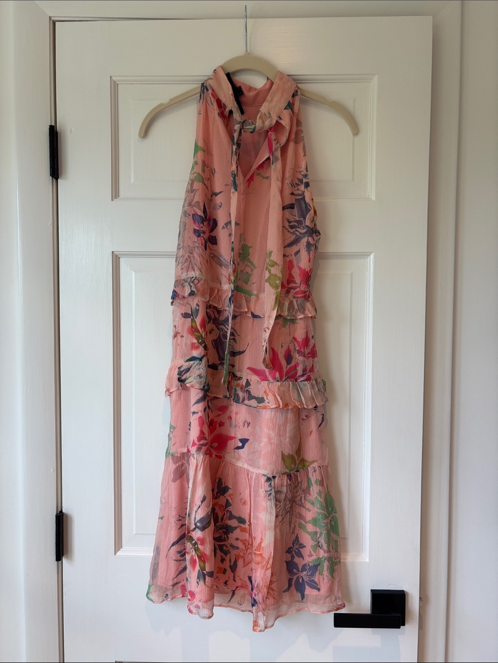 Nicole Miller Pink Floral Silk Dress - Picture 2 of 4